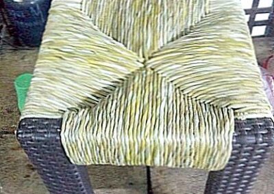 Artesania con vetiver: silla/banco